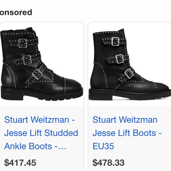 Stuart Wietzmans studded boots,   Authentic not copy, Leather, stylish, classic - Picture 9 of 9